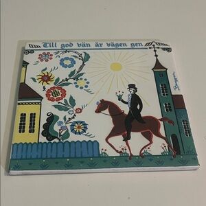 VTG Berggren Mid Century “ The Road to Good Friends” Swedish 6” tile
